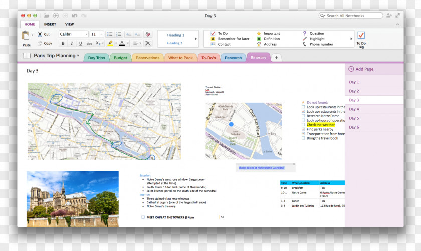 OneNote Microsoft MacOS Office Template PNG