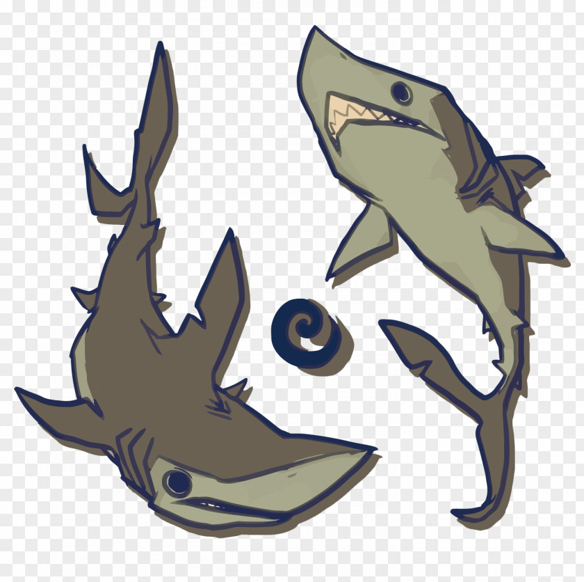 Vector Two Sharks Shark T-shirt Clip Art PNG