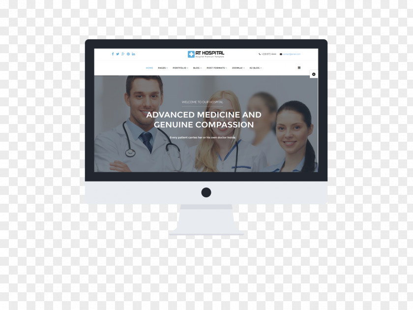 Website Templates Responsive Web Design Template Joomla Medicine Hospital PNG