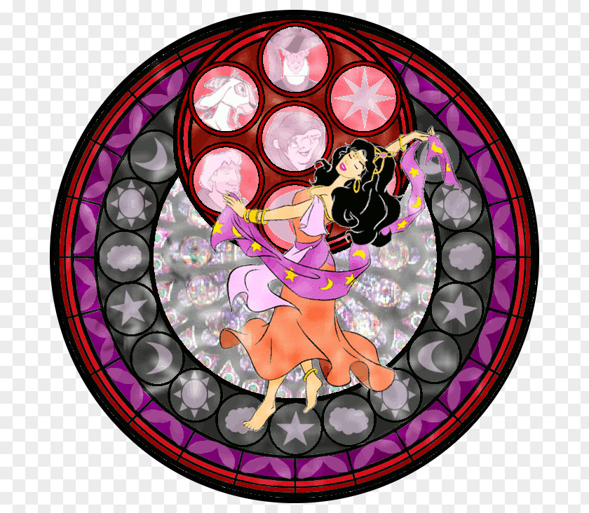 Window Esméralda Clopin Trouillefou Stained Glass PNG