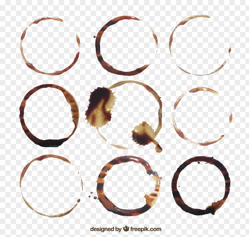 Coffee Ring Stains Vector Design Elements Instant Cafe Stain PNG