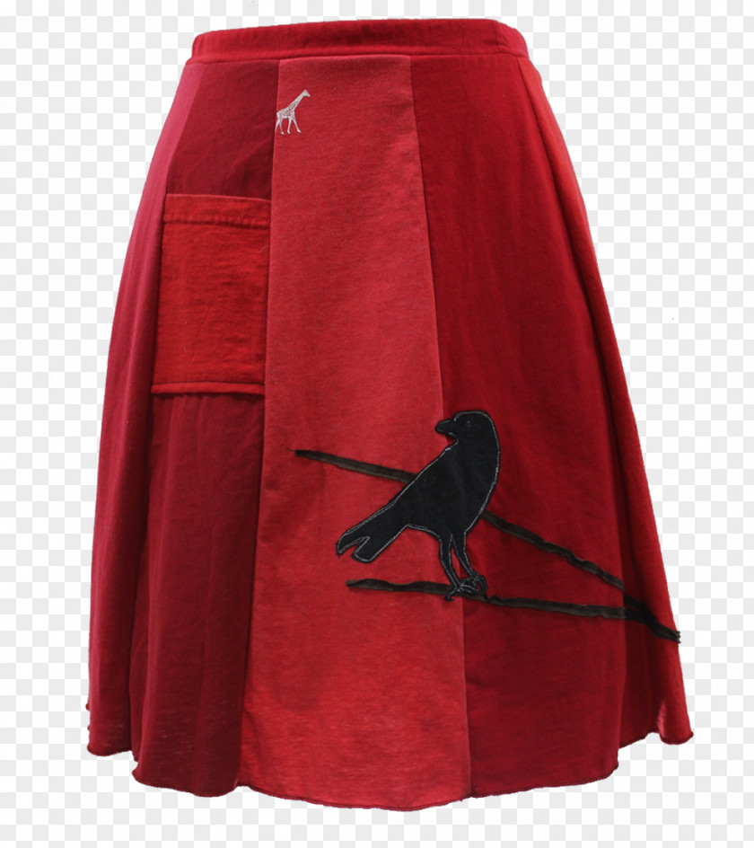 Denim Skirt Maroon Velvet PNG