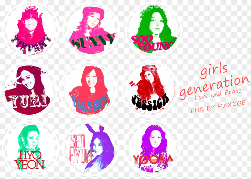 Girls Generation Girls' Logo Love & Peace Graphic Design PNG