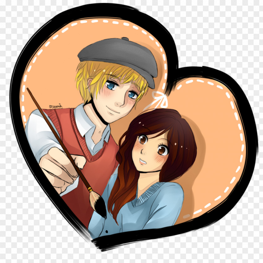 Heart Painted Fiction Cartoon Human Behavior Character PNG