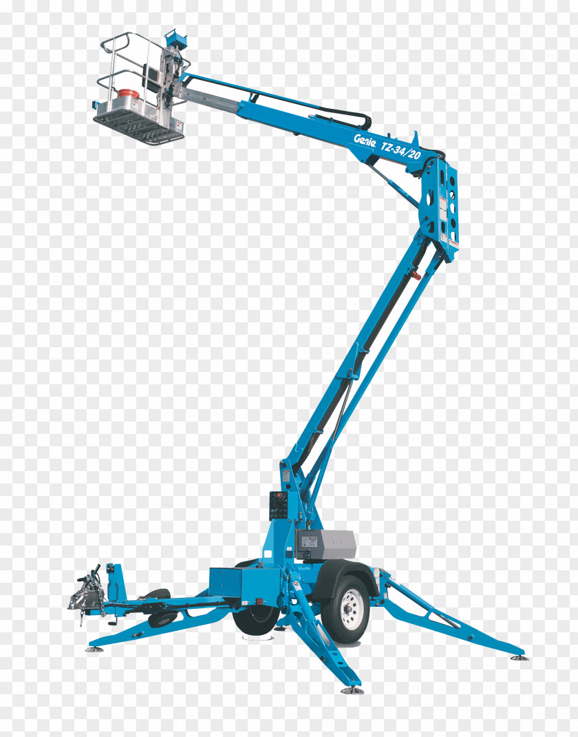 Boom Lift Aerial Work Platform Genie Elevator Industry Heavy Machinery PNG