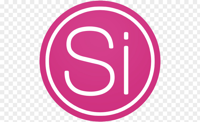 Circle Logo Pink M Brand Font PNG