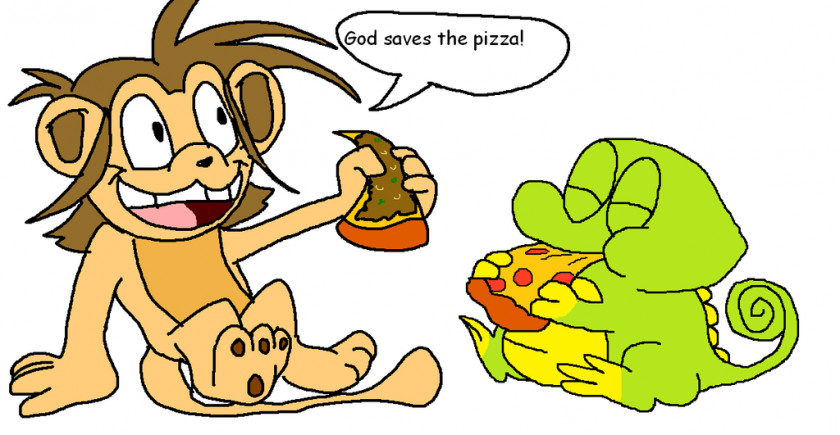 Cartoon Eating Pizza Steve Picnic Clip Art PNG