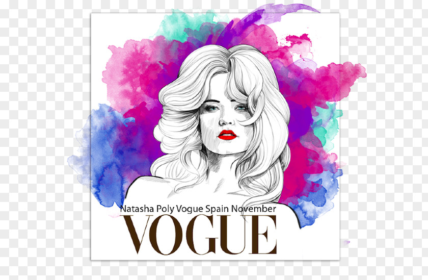 Illustration Fashion Woman Vogue Magazine Cover Art Clip PNG