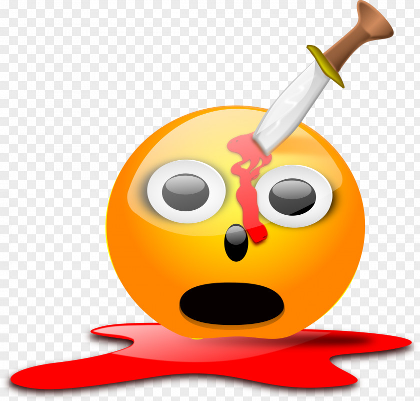 Smiley Stabbing Clip Art PNG