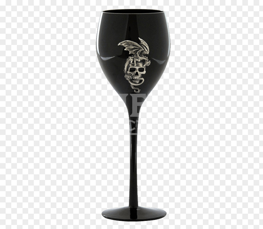 Dragon Skull Wine Glass Champagne Bottle PNG