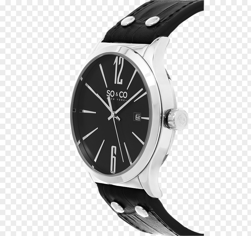 Black Lacquer Arabic Numerals Free Download Watch Strap Leather Quartz Clock PNG