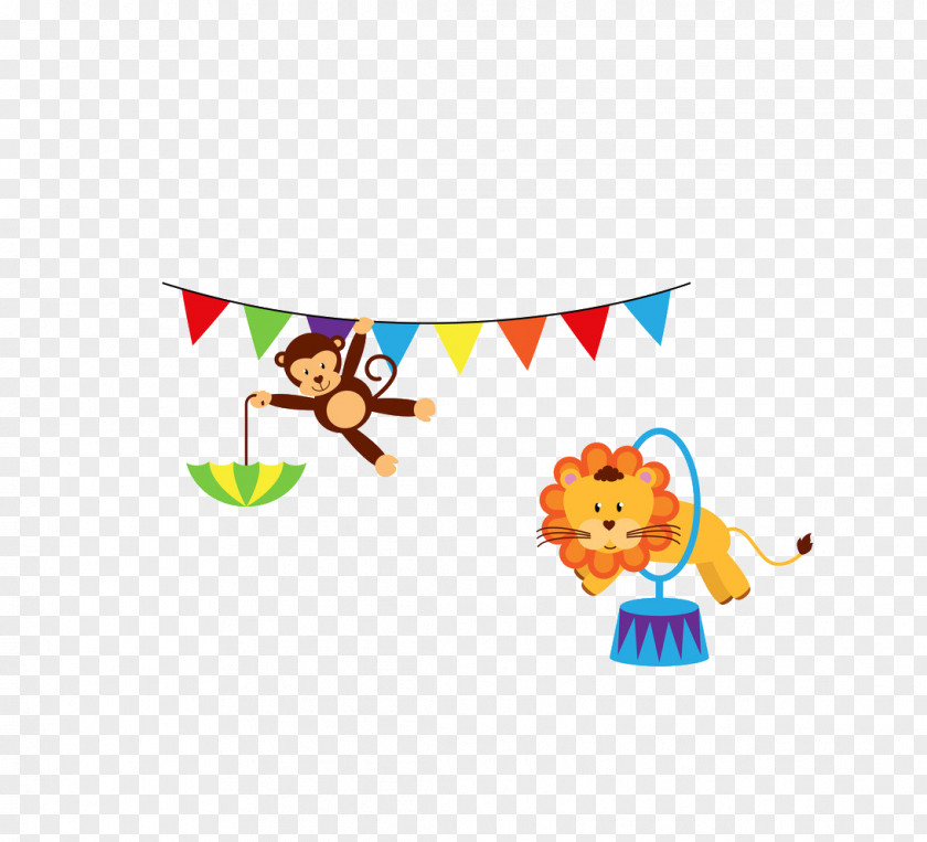 Circus Monkey Show Clip Art PNG