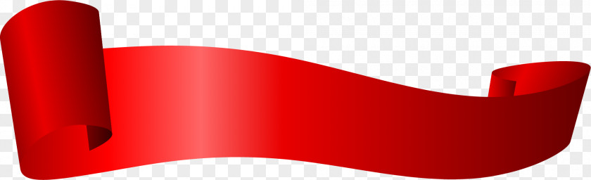 Hand Painted Red Ribbon Scroll Angle PNG