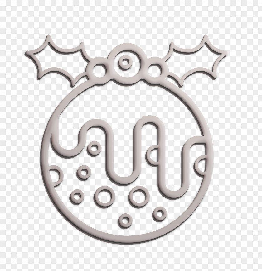 Oval Silver Christmas Icon PNG