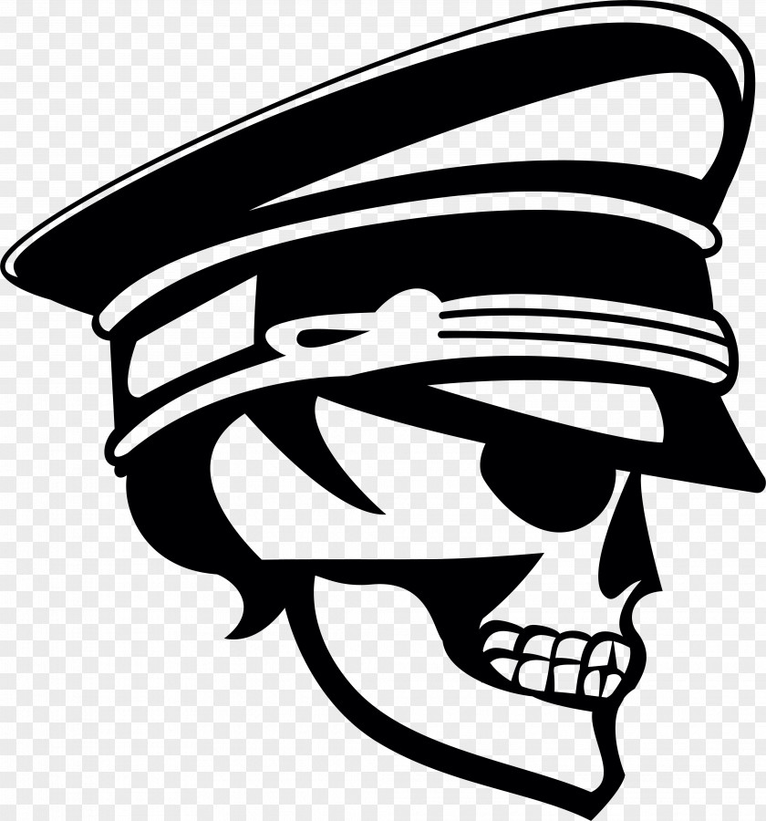 Pirate Design Skull Army Officer Clip Art PNG