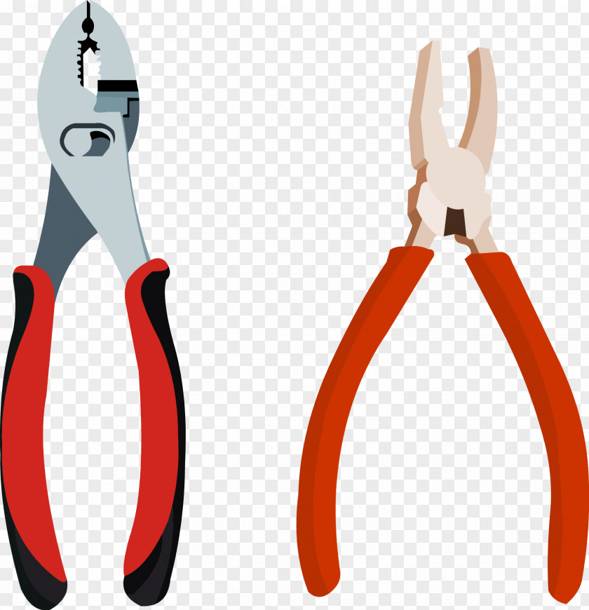 Vector Hand-painted Pliers Euclidean Diagonal Tool PNG