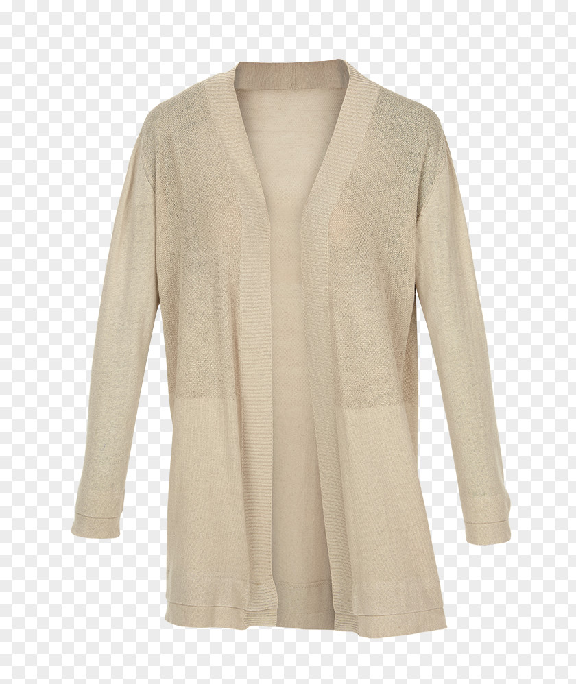 Face Lift Cardigan Neck Sleeve Beige PNG
