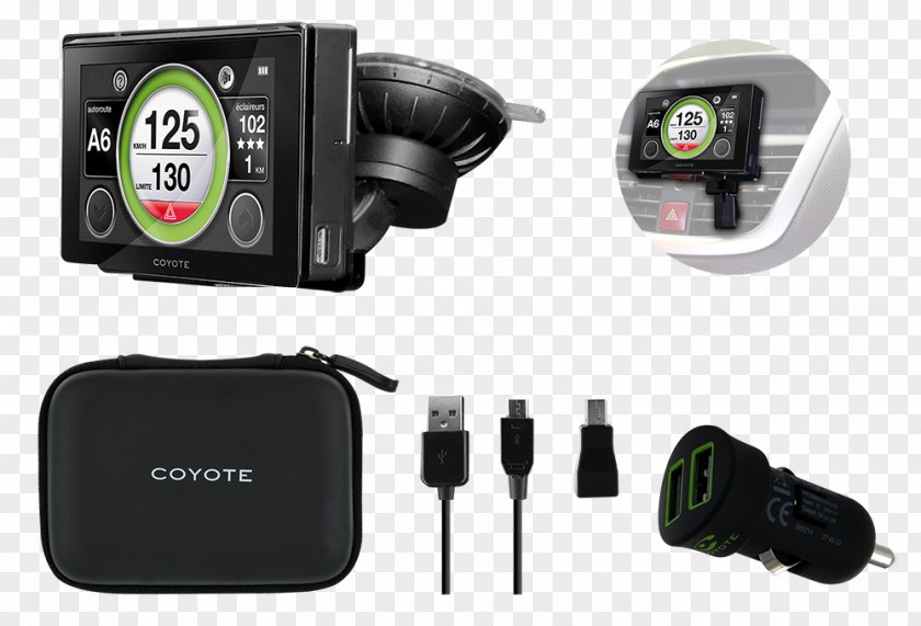Id Pack Coyote Car Battery Charger Radar Personal Navigation Assistant PNG