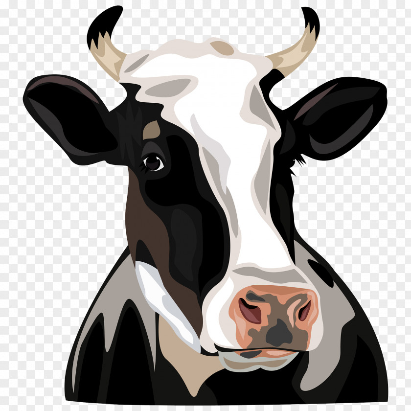Cow Head Holstein Friesian Cattle Clip Art PNG