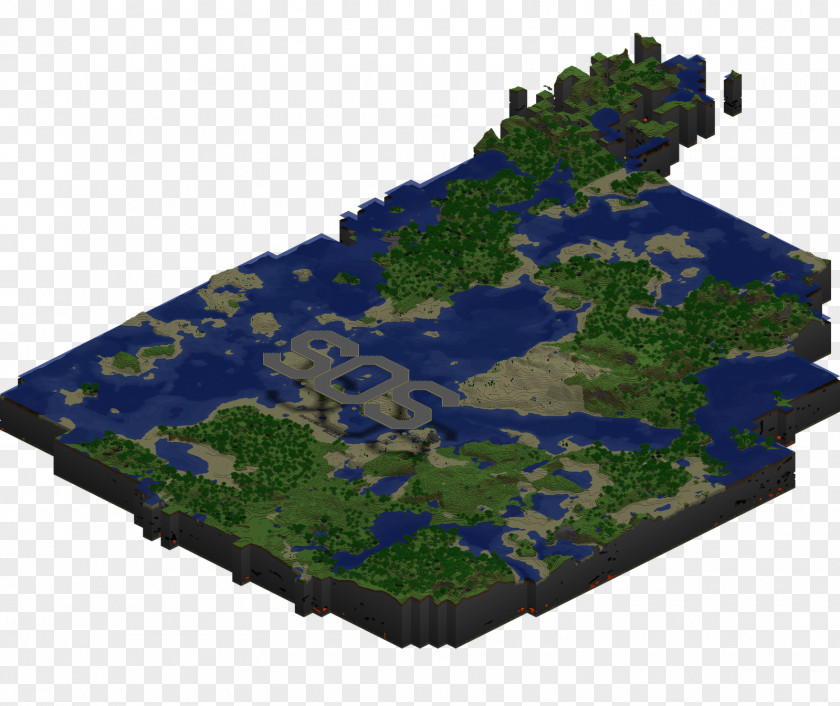 Isometric Water Resources Biome PNG