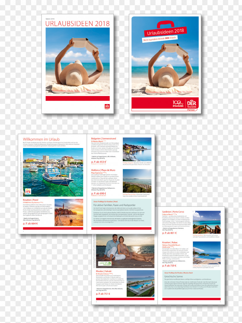 Marketing Flyer Display Advertising Cover Letter DER Touristik PNG