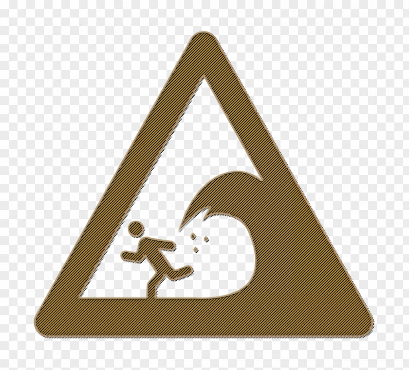 Tsunami Icon Warning Signal Of Big Waves Humans 3 PNG