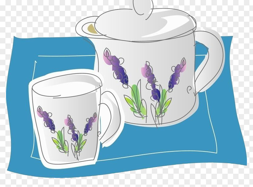 Alfalfa Tea Coffee Mug Illustration PNG