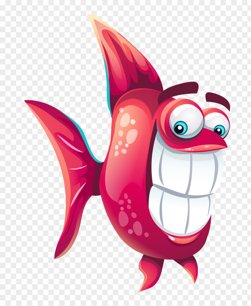 Cartoon Fish Funny Icon PNG