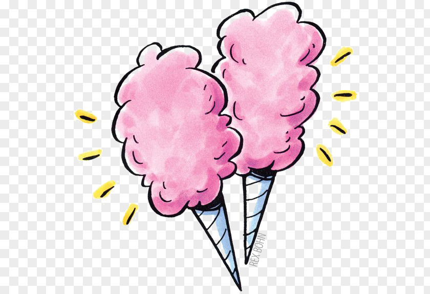 Cartoon Ice Cream Cotton Candy Food Clip Art PNG
