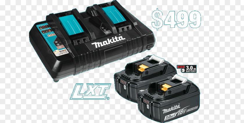 Makita 18V Lithium-Ion Dual Port Charger DC18RD MAKITA-XHU04PT X2 LXT (36V) Cordless Hedge Trimmer Kit (5.0 Power Tool PNG tool, battery powered heat gun clipart PNG