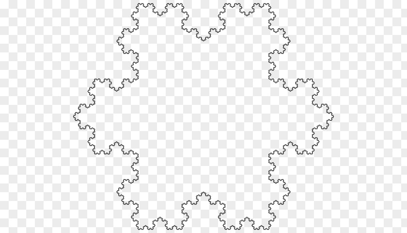 Snowflake Koch Fractal Mathematics Curve PNG