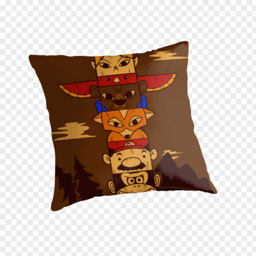 Totem Pole Throw Pillows Cushion Animal PNG