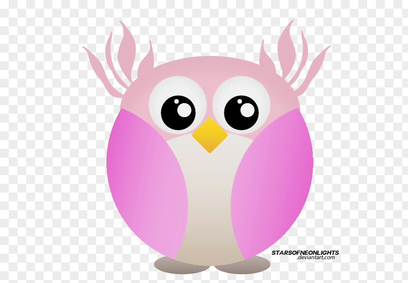 Owl Beak Pink M Clip Art PNG