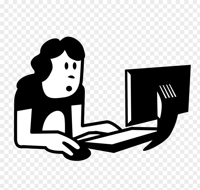 Pictures Of People On The Computer Laptop Keyboard Clip Art PNG