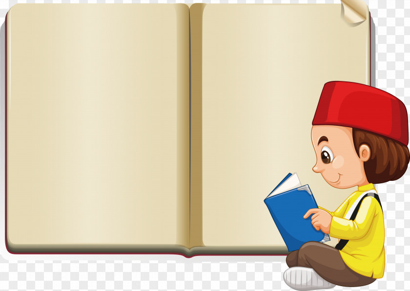 Vector Reading Book Bar Child Boy Illustration PNG