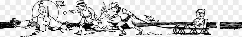 Sled Cliparts Bw Dog PNG