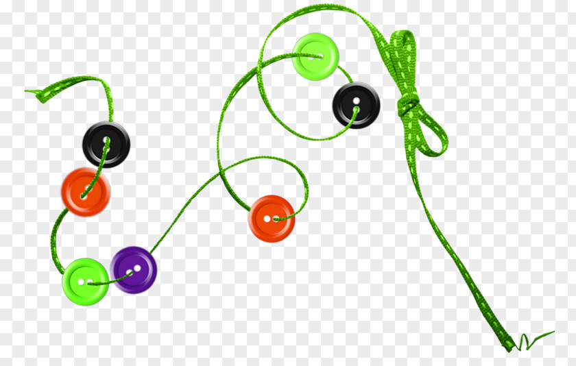 Green Ribbons And Buttons Ribbon Shoelace Knot Clip Art PNG