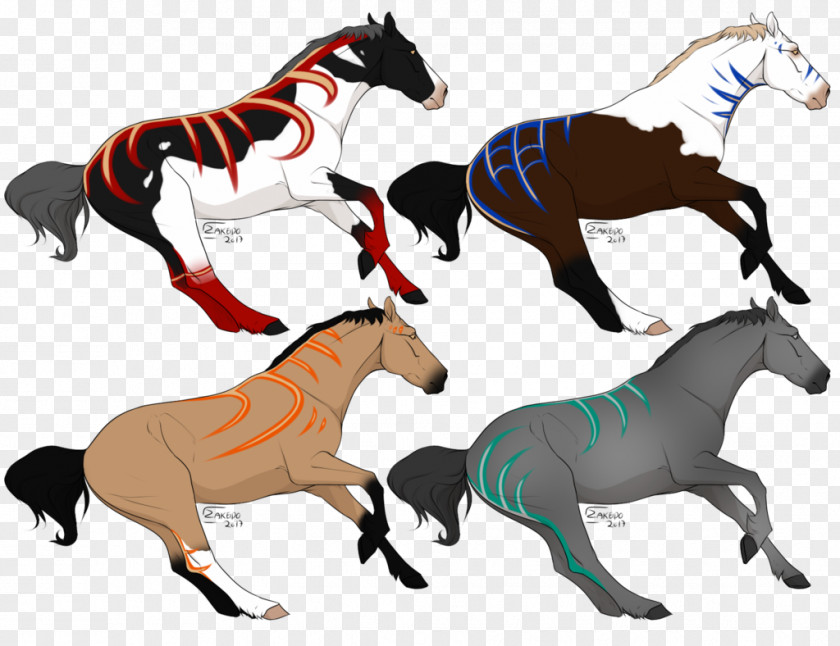 Mustang Stallion English Riding Rein Pack Animal PNG