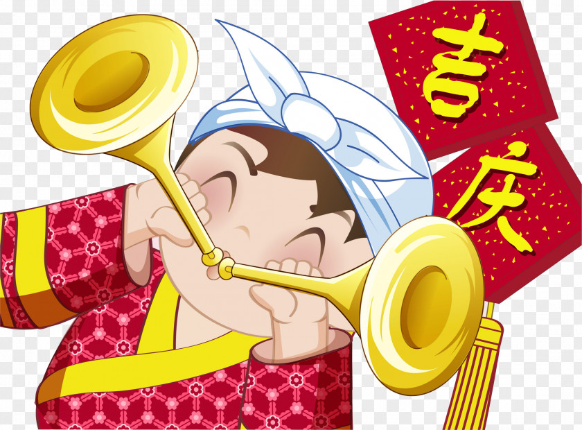 A Trumpet Villain Megaphone Illustration PNG