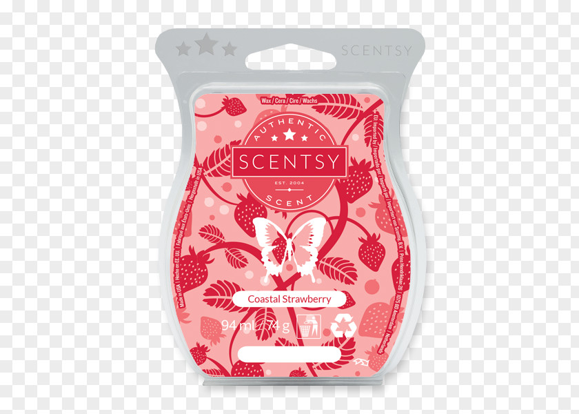 Bar Label Scentsy Candle & Oil Warmers Strawberry Fragaria Chiloensis PNG