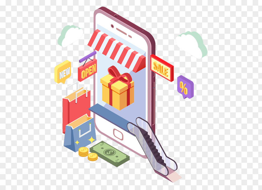 Business Online Shopping E-commerce Retail Mobile App Development PNG