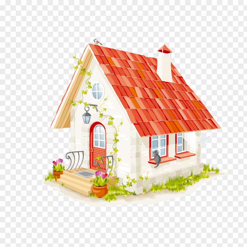 Vector Cartoon House Clip Art PNG