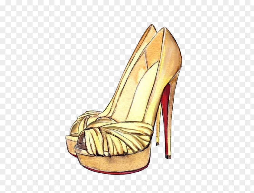 A Pair Of Shoes Shoe High-heeled Footwear Drawing Designer PNG