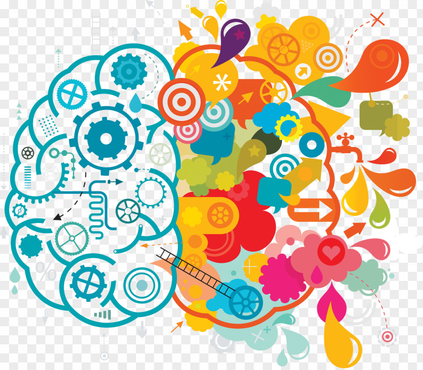 Blue Color Creative Brainstorming Ideas Your Brain Creativity Lateralization Of Function Clip Art PNG