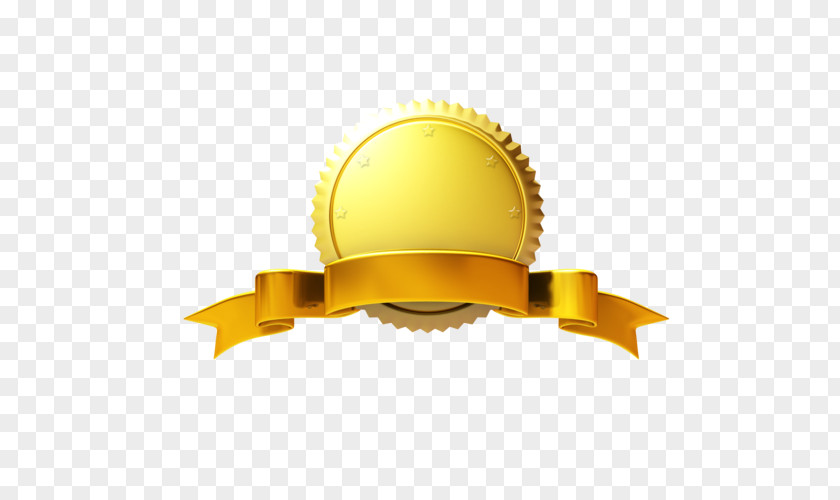 Gold Badge Ribbon Clip Art PNG