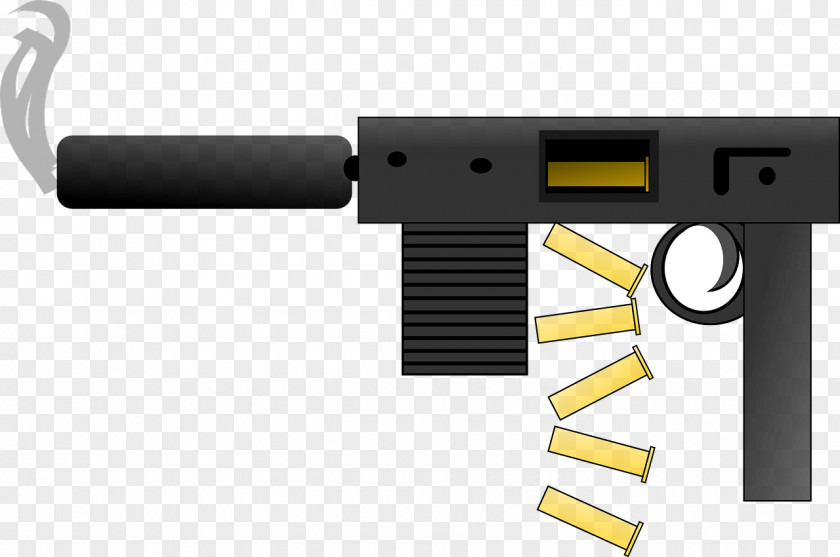 Gunshot Firearm Pistol Machine Gun Clip Art PNG