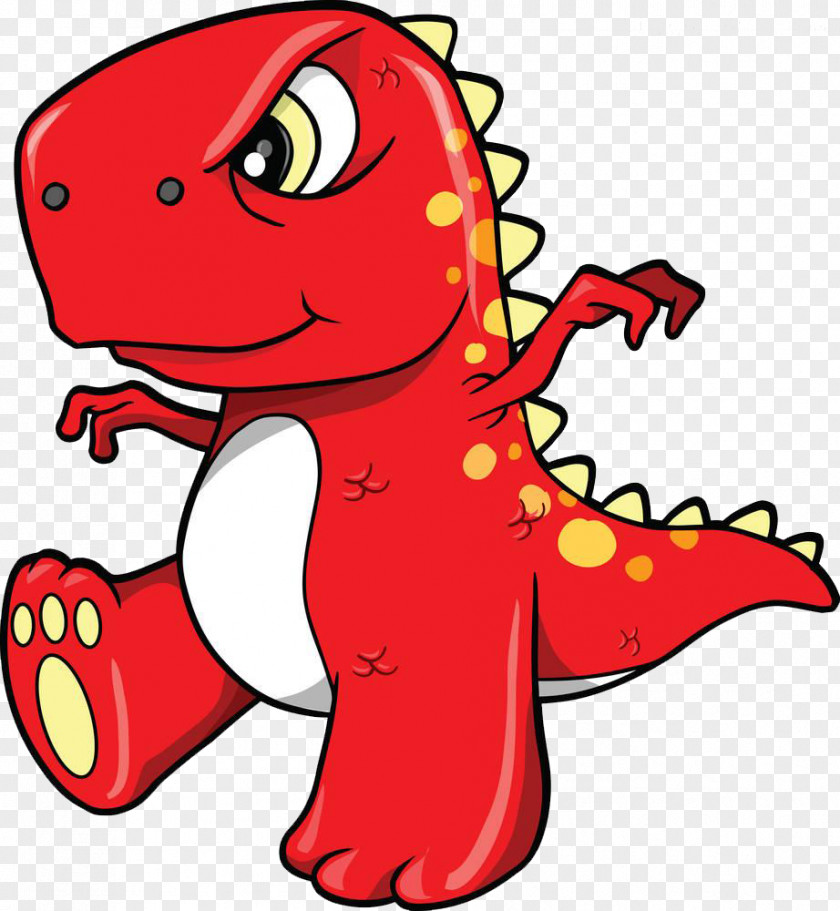 Painted Red Dinosaur Tyrannosaurus Velociraptor Clip Art PNG