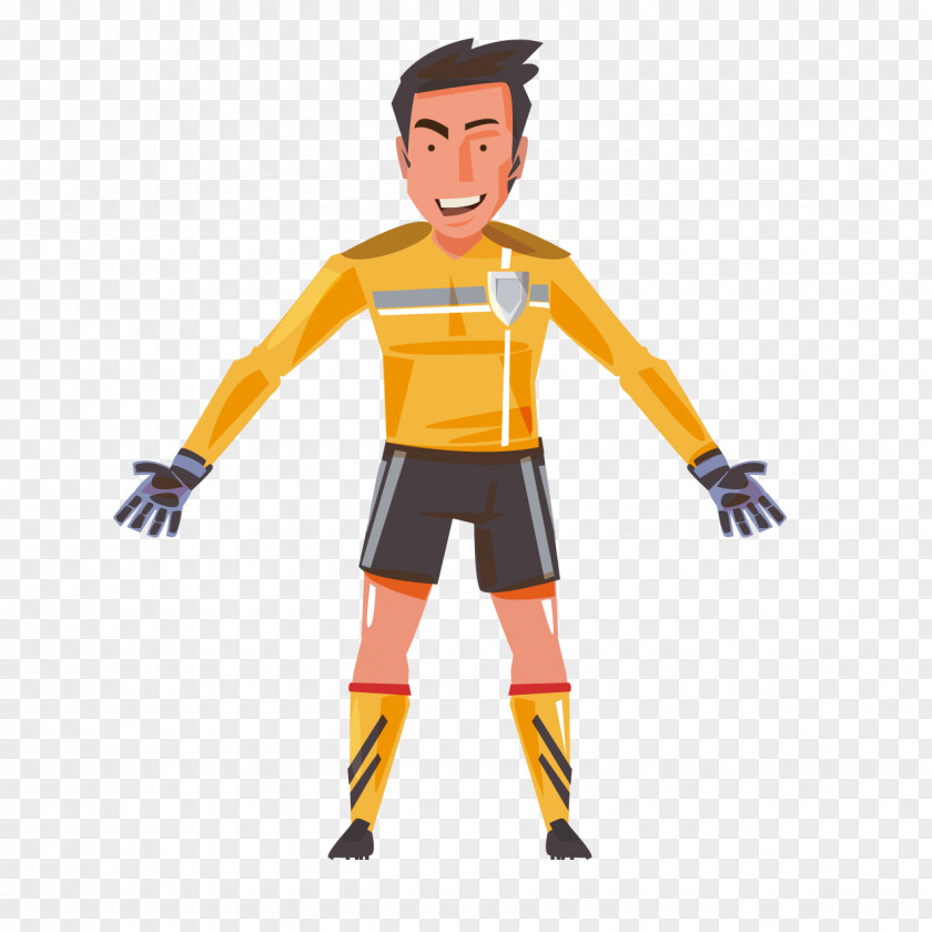 Cartoon Goalkeeper Football Illustration PNG