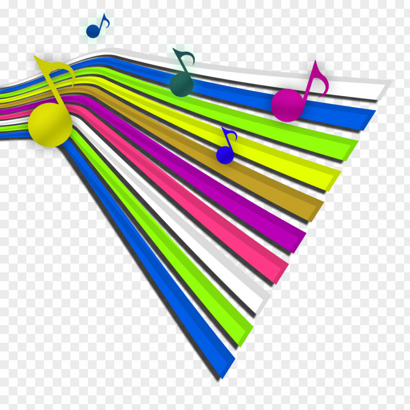 Color Notes Musical Note PNG