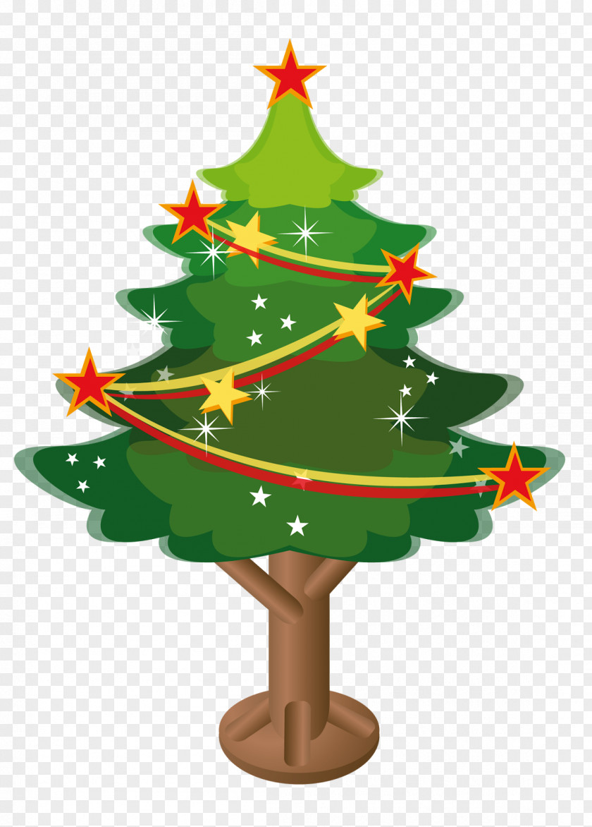 Fir-tree Santa Claus Christmas Decoration PNG